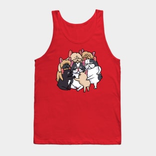 French Bulldogs group hug Tank Top